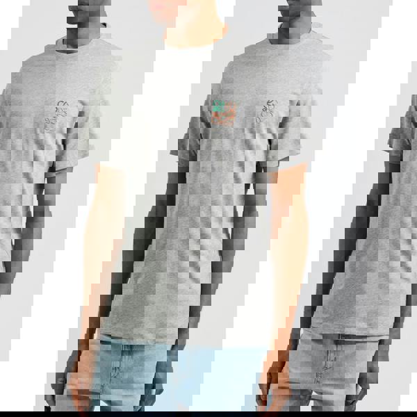 Loewe Anagram Embroidered T-Shirt   in  Grey