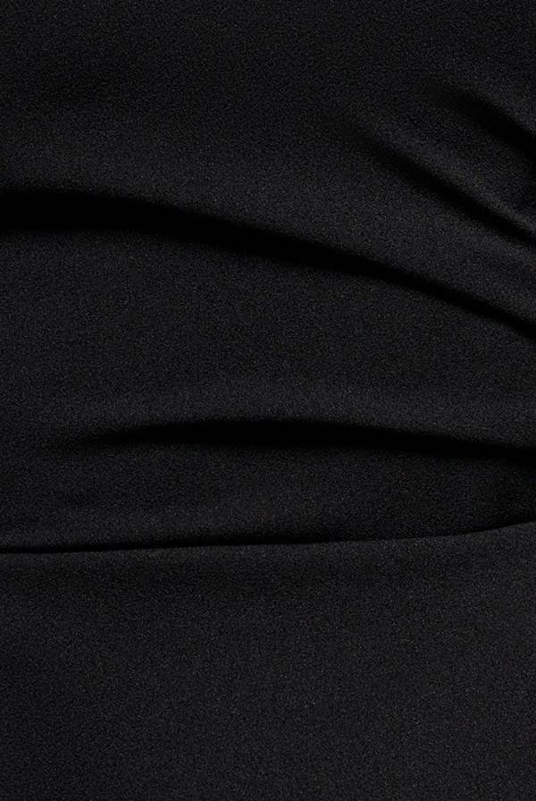 Cap Sleeve Sweetheart Peplum Scuba Maxi Dress - Black DR5302