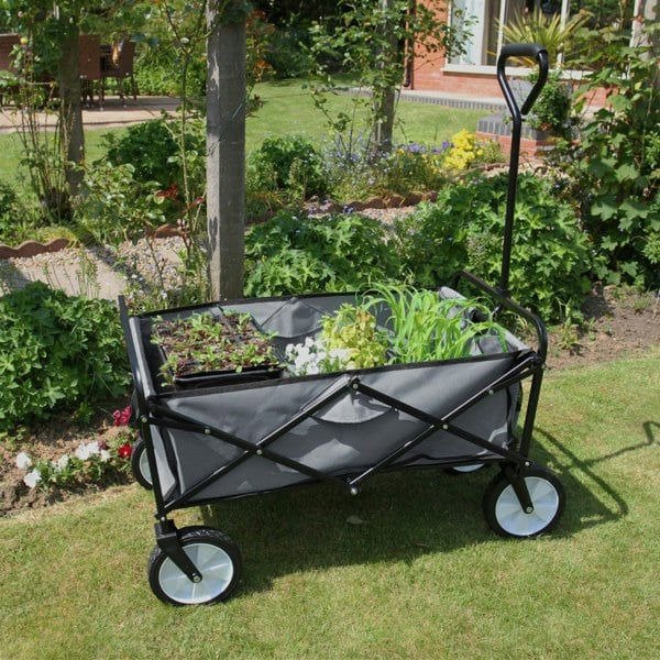 Monstershop Foldable Garden Cart Grey