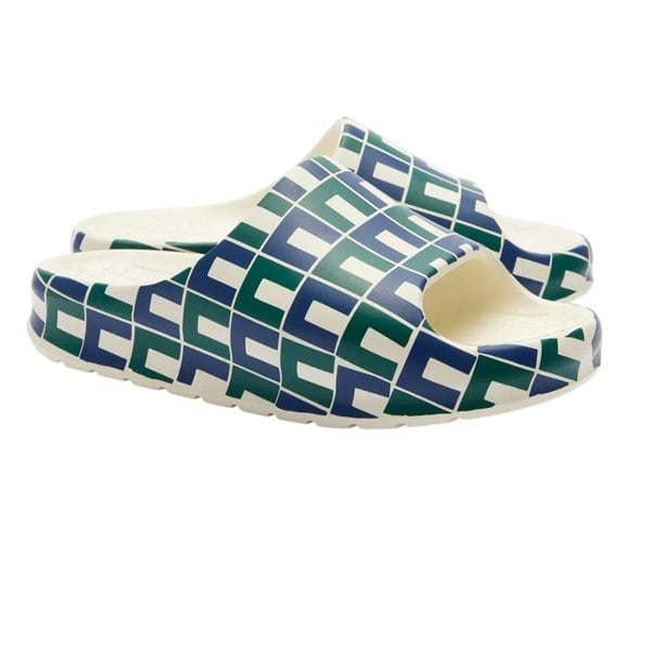 Lacoste Womens Serve 2.0 Sliders - Navy/White/Green
