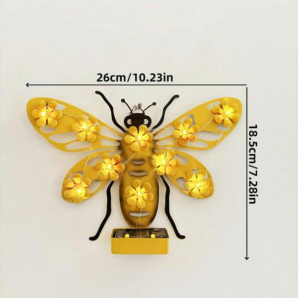 Leaper Outdoor Garden Decor Solar Bee Wall Light