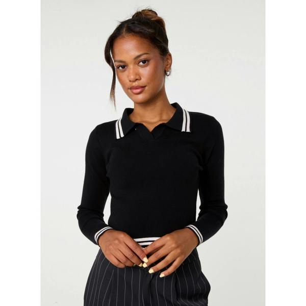 Pink Vanilla Contrast Knitted Jumper