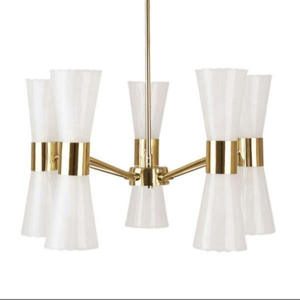 Pagazzi Lighting HERRERA 10 LIGHT GOLD PENDANT CEILING LIGHT