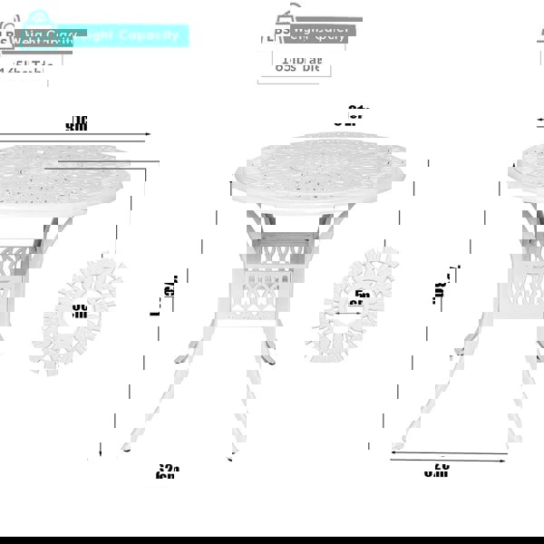 Garden Bistro Table Round Hollow Table with Parasol Hole Garden Dining Tables Living and Home