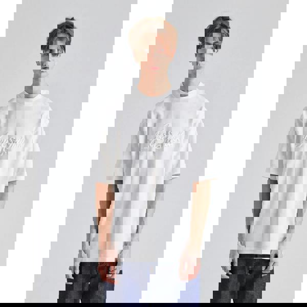 Acne Studios Embroidered Logo T-Shirt   in  White