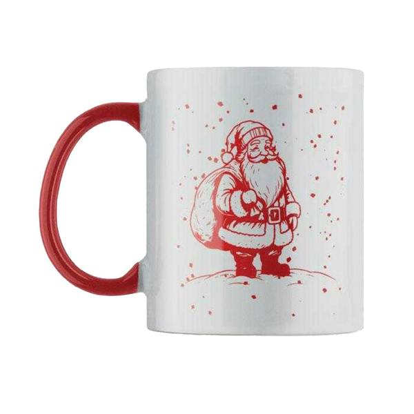 MidOcean Festimug Ceramic 300ml Mug - White/Red - 