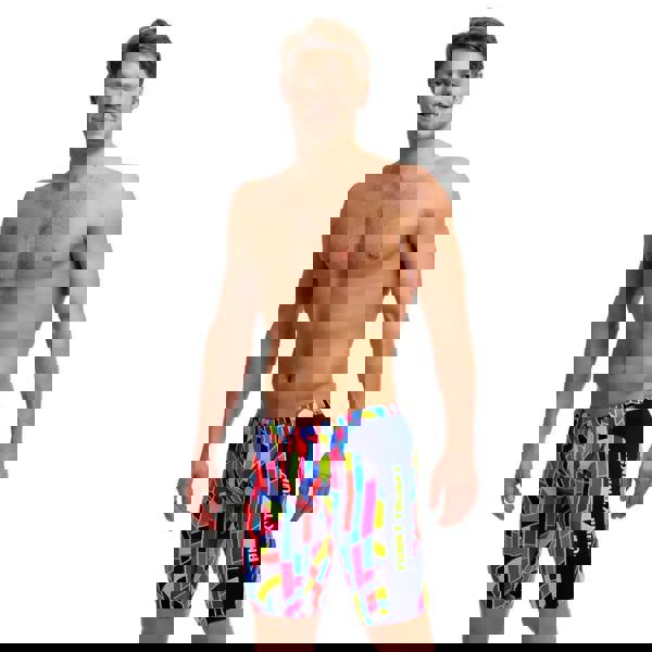 Funky Trunks Fault Lines Swim Training Jammer - Blue/Multi