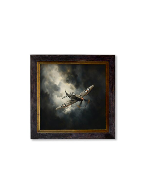 Exceptional Art Fighting Jets Square - Oxford Slim Square - Spitfire - 44 x 44 cm