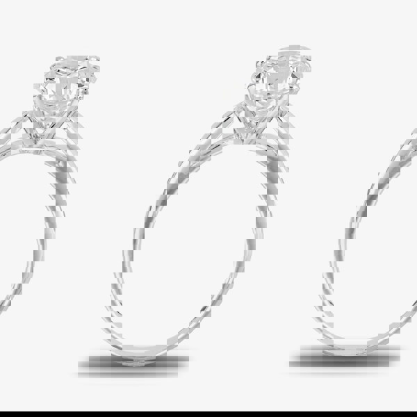 Starbright Silver 8mm Four Claw Round Cubic Zirconia Ring R6025(8M) 3A