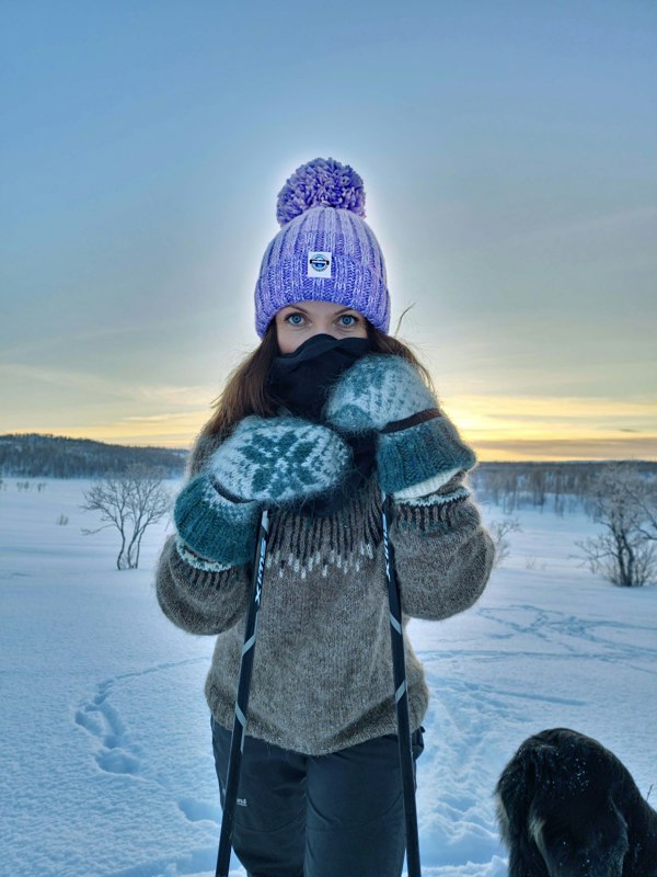 SuperBobble Gradient Rib Beanie Bobble Hat - Lavender