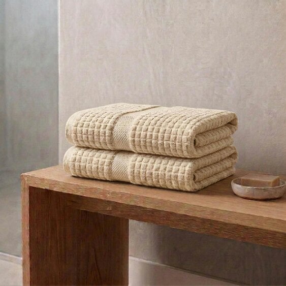 Vision V550 - 2 Pack 100% Cotton Hand Towels - Ecru - Hand Towel - 100% Cotton