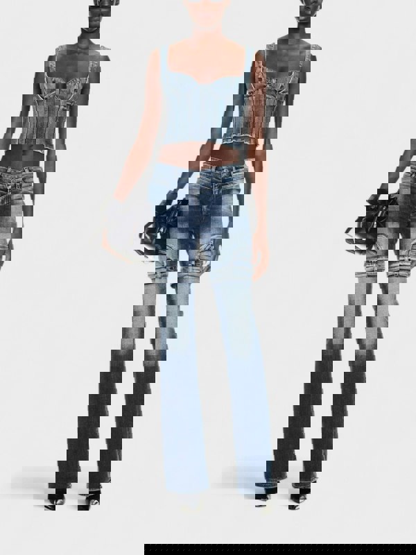 Off - White Bustier Top Denim Blue - Supplied FashionOff White