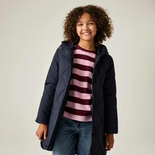 Regatta Childrens/Kids Elryse Quilted Padded Jacket - Navy - 
