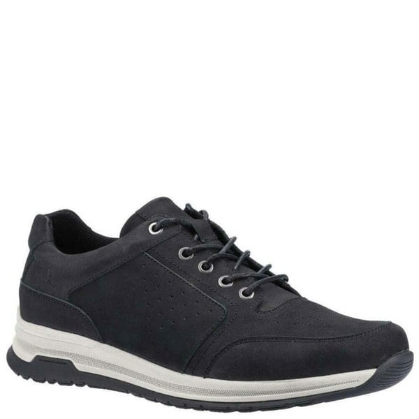 Hush Puppies Mens Joseph Nubuck Trainers - Black/White