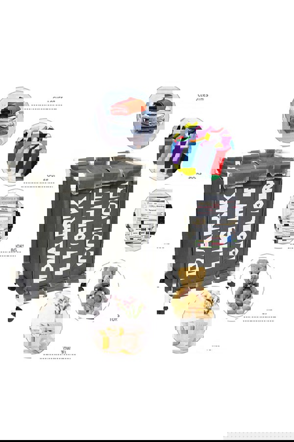 Living and Home 3 Bin Large Laundry Hamper Laundry Baskets Laundry Sorter with Wheels