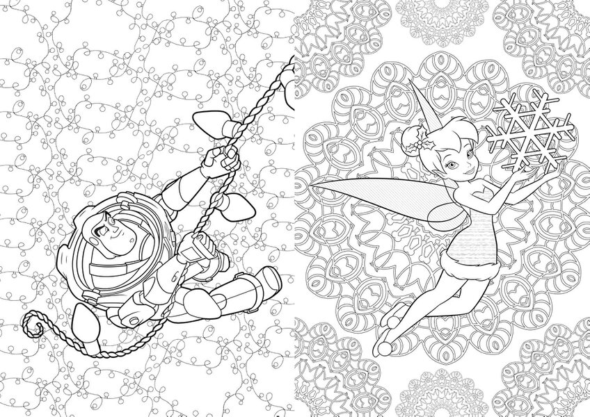 Disney: Christmas Colouring | 90+ Festive Colouring Pages with Stitch, Mickey Mouse, Tinker Bell & Disney Characters