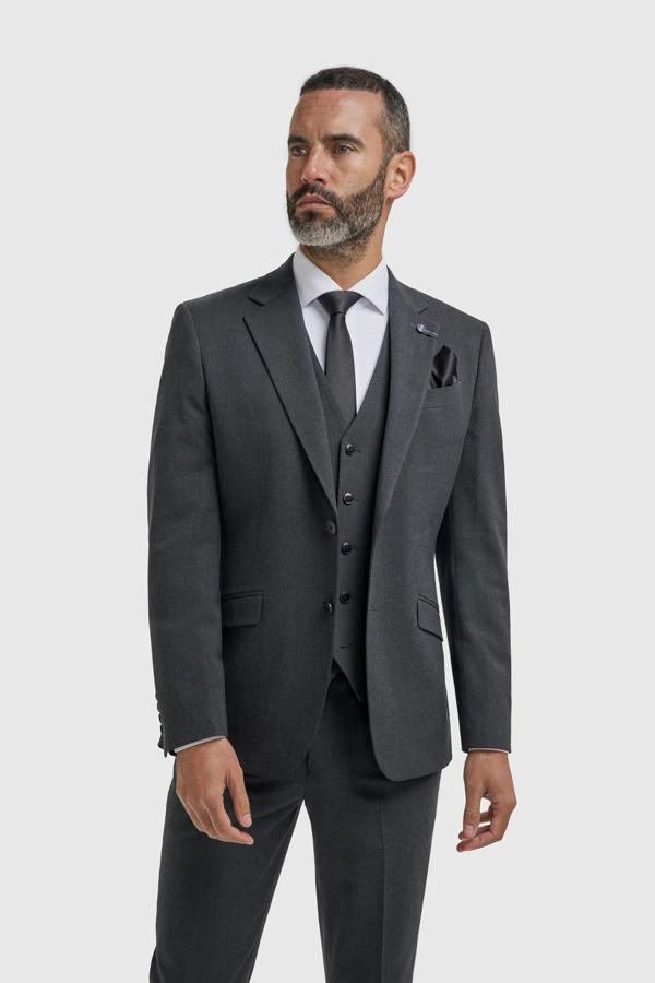House of Cavani Malibu - Men's Charcoal Textured Blazer