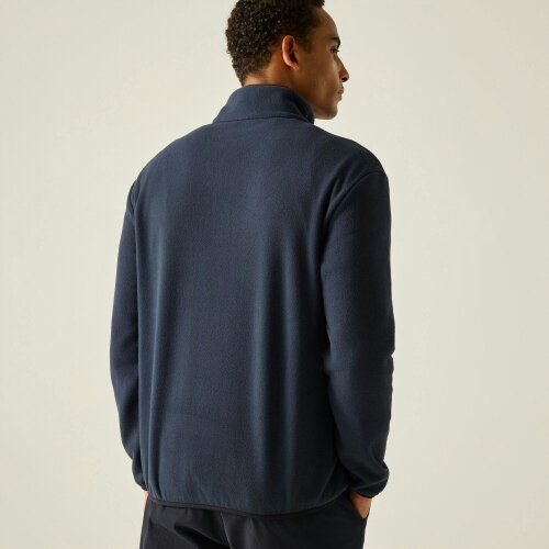 Regatta Mens Frankie Half Zip Fleece Top - Navy/Black - Navy/Black - 70% Polyester/30% Recycled Polyester
