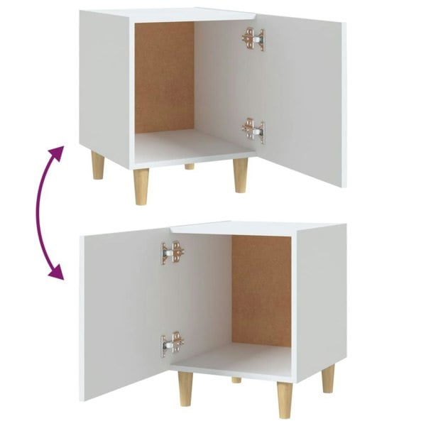 Berkfield Bedside Cabinet White Engineered Wood