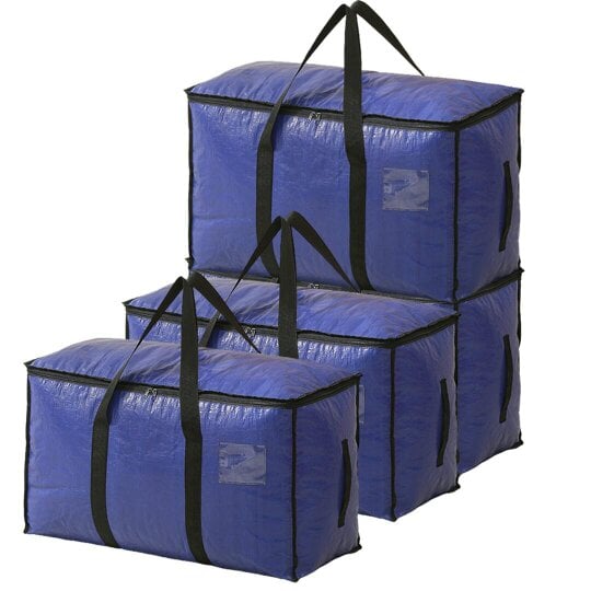 Havendro 4 Pack 90L Moving Bags Heavy Duty Storage Totes Waterproof Packing Bags Set Gift