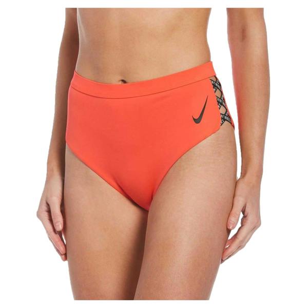 Nike Womens/Ladies High Waist Bikini Bottoms - Bright Crimson - 