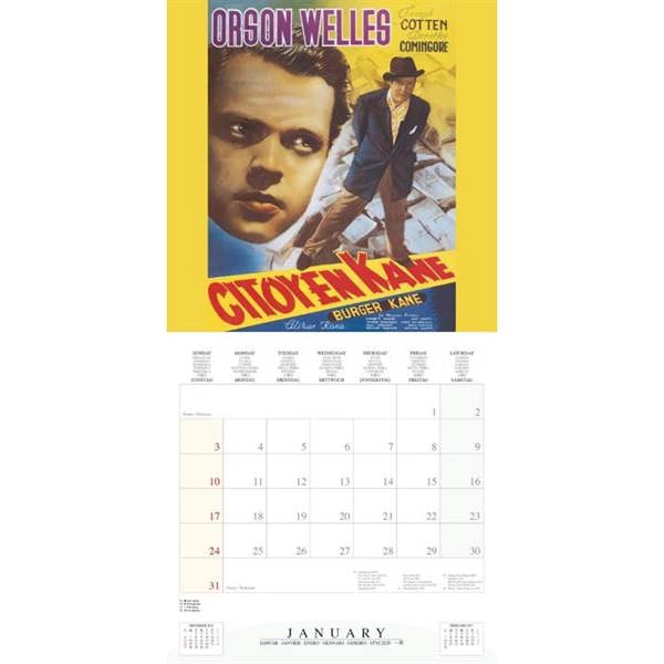 Cinema Noir, Film Posters Calendar 2027, Wall Calendars, Month To View, Entertainment, Gift