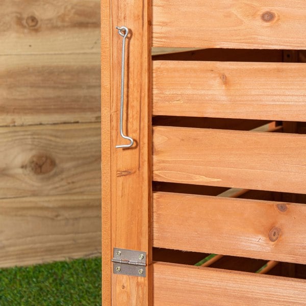 Samuel Alexander 74 x 71cm Large Wooden Garden Waste Compost Bin with Removable Lid & Bottom Door