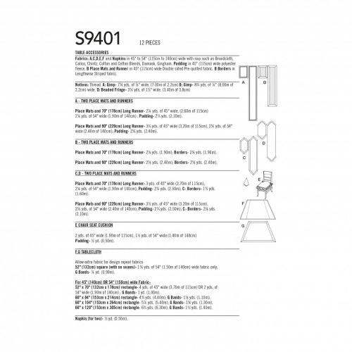 Simplicity Sewing Pattern 9401 OS (One Size) - Beginner, Easy