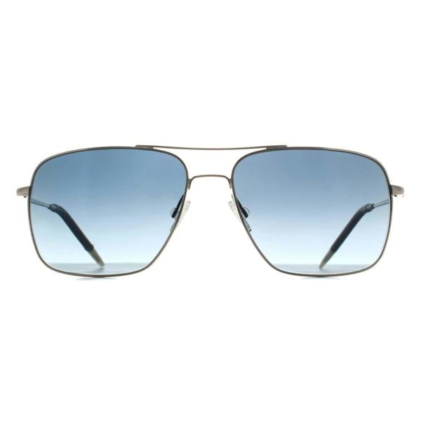 Oliver Peoples Sunglasses OV1150S Clifton 5036S3 Silver Blue Gradient Polarized