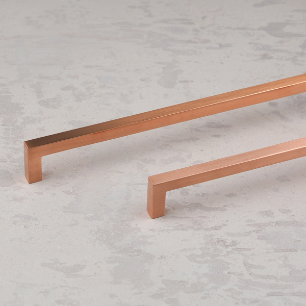 Handle & Home Satin Copper Rose Gold D Bar Handles