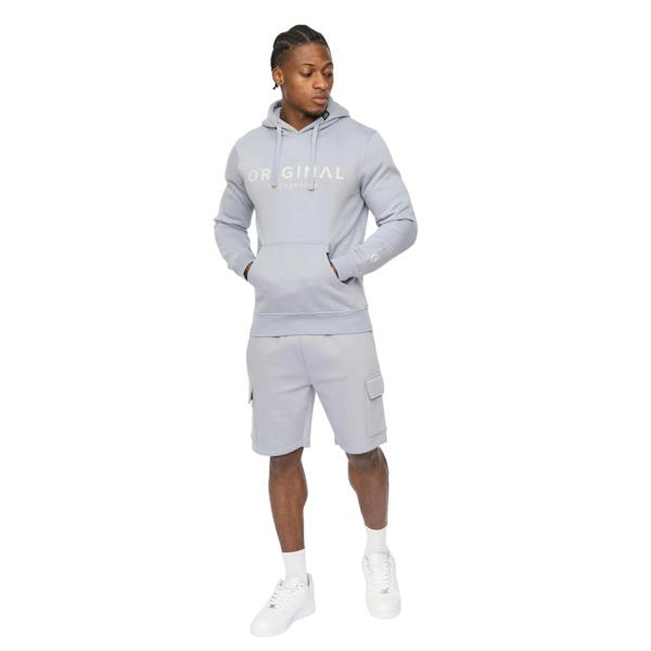 Crosshatch Mens Bardon Hoodie - Steel Blue - 