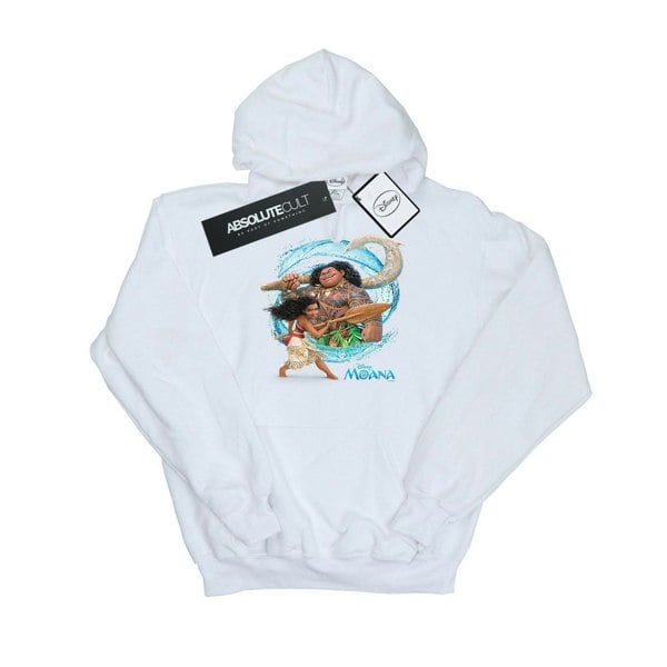 Disney Womens/Ladies Moana And Maui Wave Hoodie - White