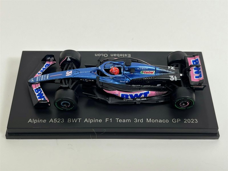 Spark Esteban Ocon Alpine A523 BWT Alpine F1 Team 3rd Monaco GP 2023 1:64 Spark Y284