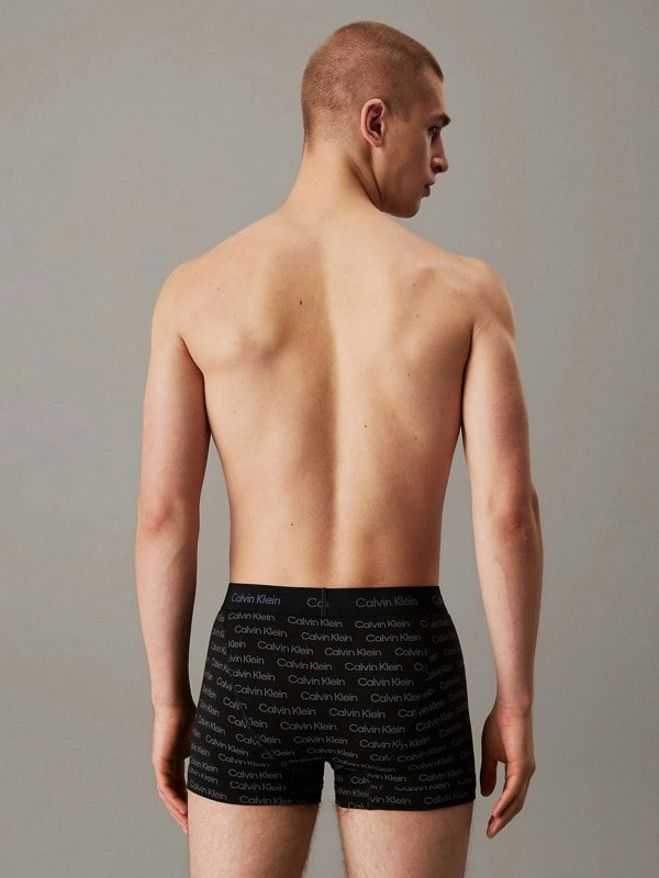 Calvin Klein HOLIDAY COTTON STRETCH Mens 3 Pack Trunks Multicoloured