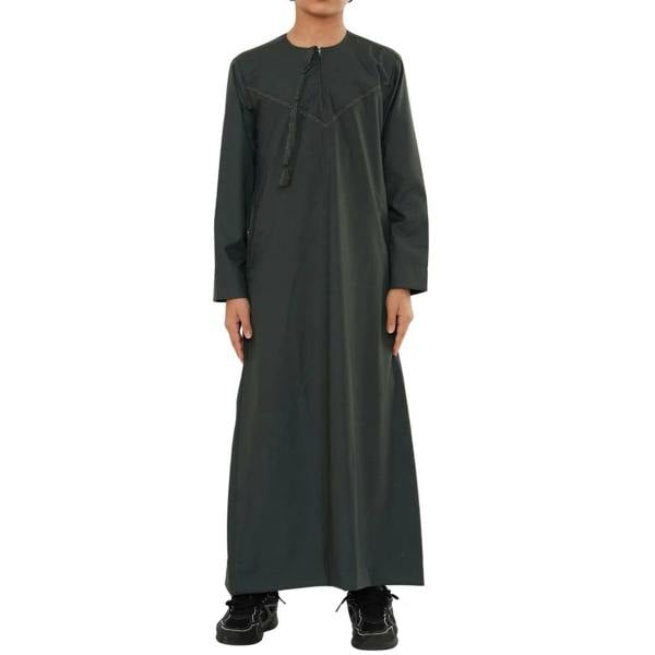 TT-008 - Boy's Emirati Omani Tassel Thobe - Green - Thobez - 15
