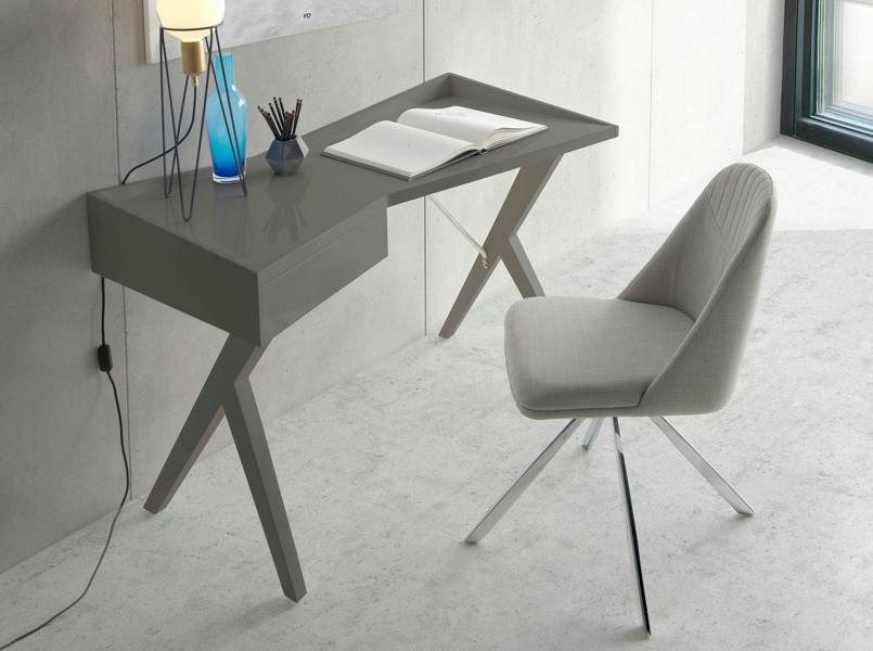 Angel Cerdá Grey fabric swivel chair 4020