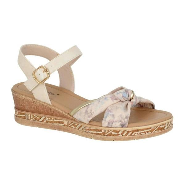 Cipriata Womens/Ladies Sarina Metallic Sandals - Beige - 