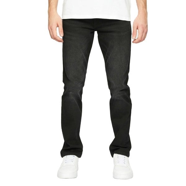 Crosshatch Mens Svelte Stretch Jeans - Washed Black