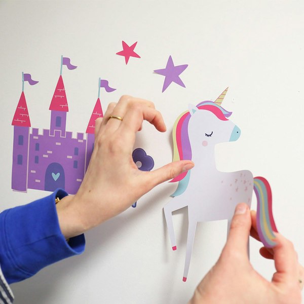 Happy Linen Company Castle Unicorn Wall Stickers