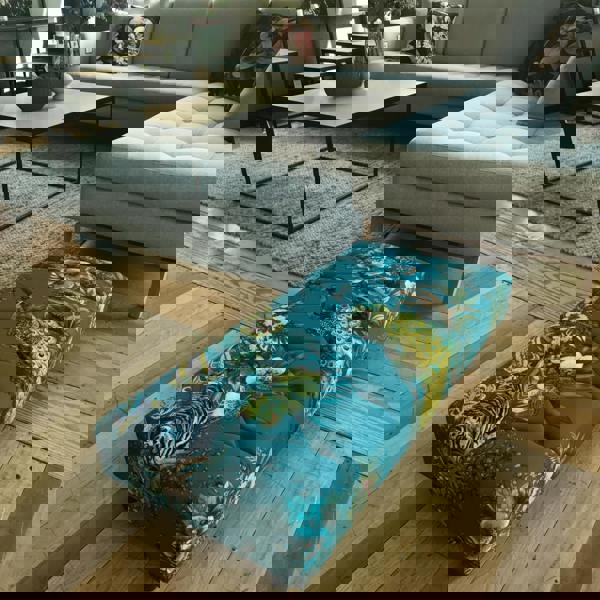 Elegant UK handmade low floor footstool deep buttoned velvet
