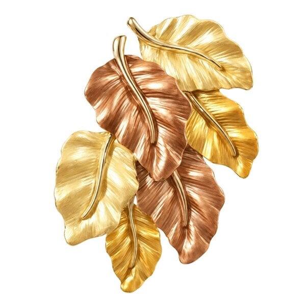 Love EMVY Magnetic Leaves Brooch for Women - Copper Tones