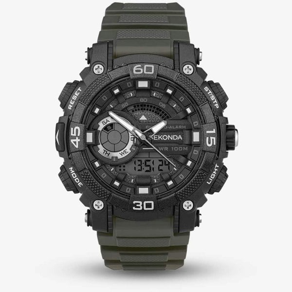 Sekonda Malvern Dark Grey Rubber Digital Watch 30168