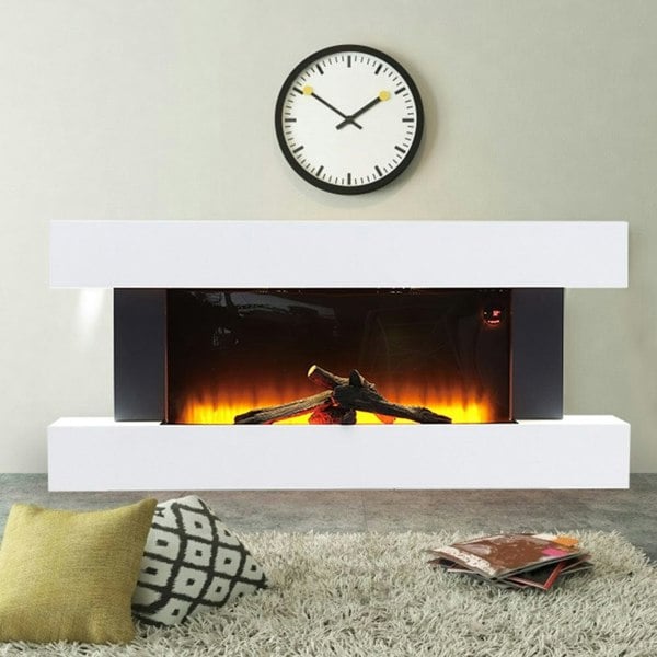 52 Inch Electric Fireplace Set 2000W Wall Mounted Heater Remote Control Fireplace Suites Living and Home