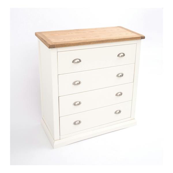 Cabinet Bits Cosenza 4 Drawer Chest of Drawers Chrome Cup Handle