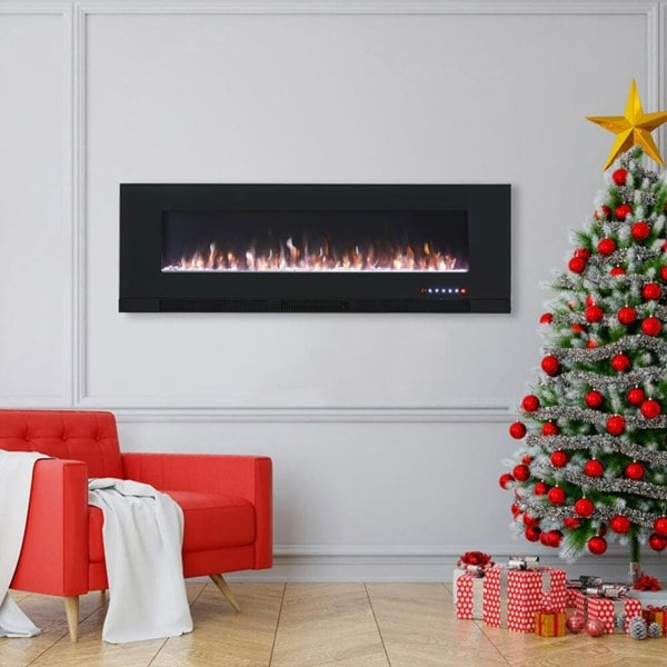 50/60 inch Wall Mounted Electric Fireplace With Overheat Protection Wall Mounted Fireplaces Living and Home