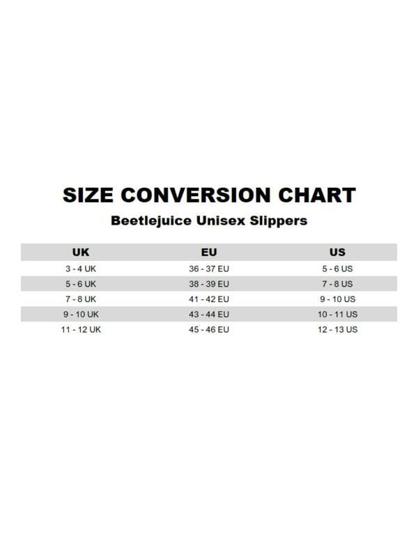 Beetlejuice Unisex Black Logo Mule Slippers