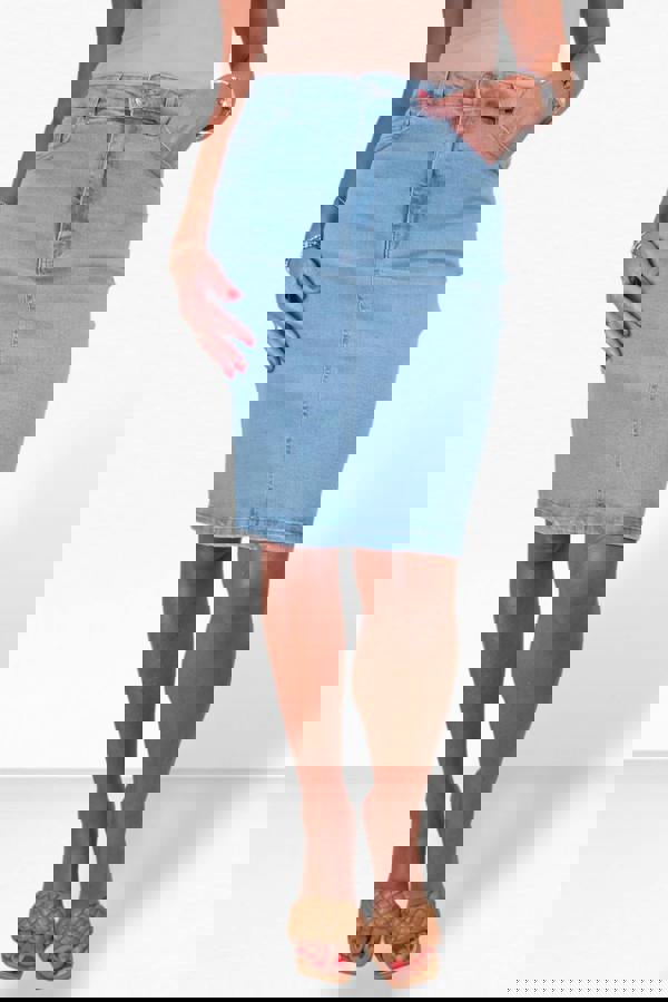 Paulo Due Women's Knee Length Denim Skirt