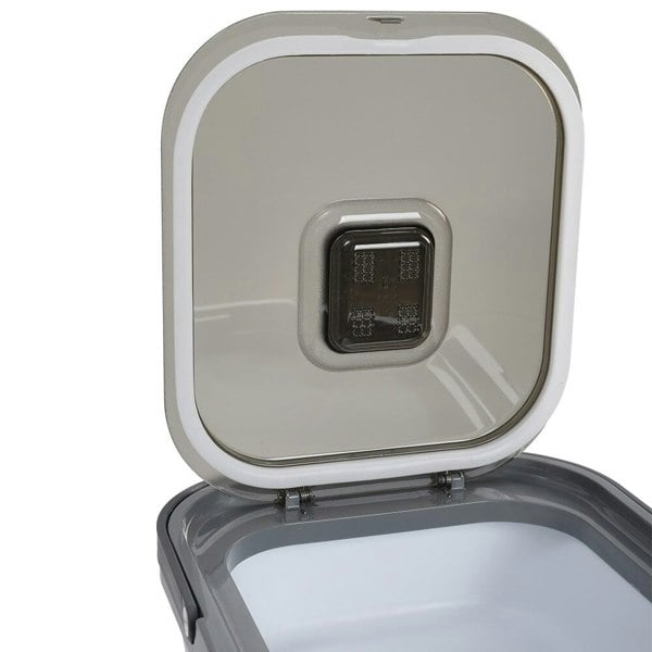 13 Liters Capacity Grey Foldable Pet Food Storage Container with Lid Living and Home