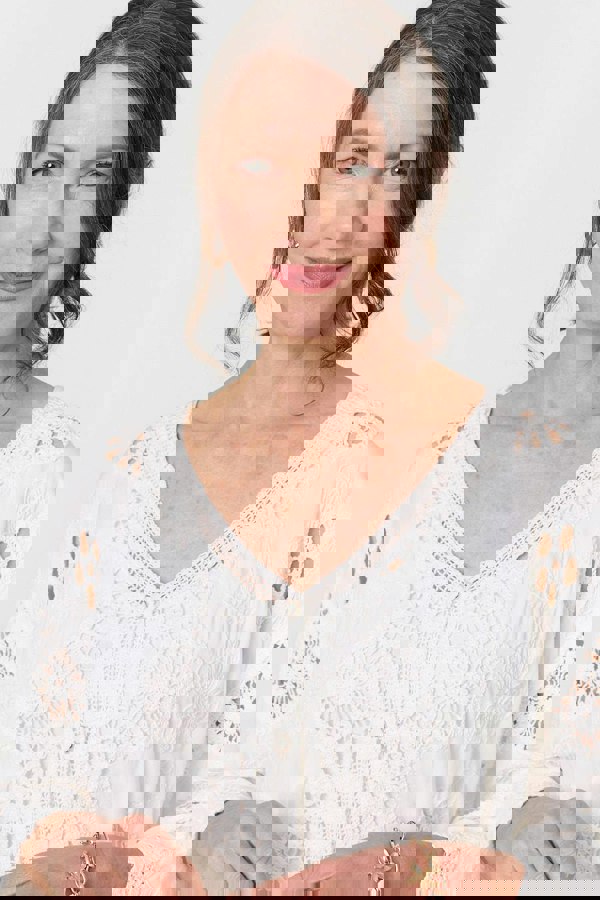 Cream | Crochet Texture 3/4 Sleeve Cardigan
