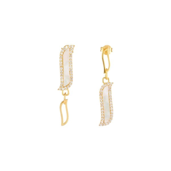 Wave Symphony Earring Mother Of Pearl - Lila Rasa